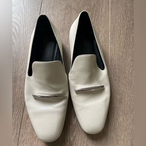 Via Spiga White Loafers